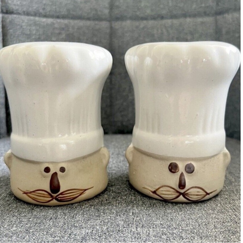Chunky Le Chef Takahashi Pottery Salt Pepper Shakers Vintage San Francisco